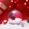image:imageCaydo 10 Set 120mm Plastic Clear Ornament Balls Large Christmas Tree Balls for Halloween Christmas Craft Wedding Decoration Hanging Ornaments