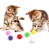 image:imageCaydo 100 Pieces 13 Inch Assorted Large Cat Toy Balls Soft Kitten Pom poms Ball for Cats to Play