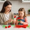 image:imageCaydo 100 Pieces Moss Green Pipe Cleaners Craft Flexible Chenille Stems Bulk for Kids DIY Arts Crafts Project and Home Decoration 6 mm x 12 InchBright Red
