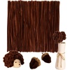 image:imageCaydo 100 Pieces Moss Green Pipe Cleaners Craft Flexible Chenille Stems Bulk for Kids DIY Arts Crafts Project and Home Decoration 6 mm x 12 InchBrown
