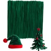 image:imageCaydo 100 Pieces Moss Green Pipe Cleaners Craft Flexible Chenille Stems Bulk for Kids DIY Arts Crafts Project and Home Decoration 6 mm x 12 InchDark Green