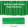 image:imageCaydo 100 Pieces Moss Green Pipe Cleaners Craft Flexible Chenille Stems Bulk for Kids DIY Arts Crafts Project and Home Decoration 6 mm x 12 InchFruit Green