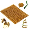 image:imageCaydo 100 Pieces Moss Green Pipe Cleaners Craft Flexible Chenille Stems Bulk for Kids DIY Arts Crafts Project and Home Decoration 6 mm x 12 InchGlitter Gold