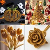 image:imageCaydo 100 Pieces Moss Green Pipe Cleaners Craft Flexible Chenille Stems Bulk for Kids DIY Arts Crafts Project and Home Decoration 6 mm x 12 InchGlitter Gold