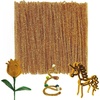 image:imageCaydo 100 Pieces Moss Green Pipe Cleaners Craft Flexible Chenille Stems Bulk for Kids DIY Arts Crafts Project and Home Decoration 6 mm x 12 InchGlitter Gold