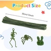 image:imageCaydo 100 Pieces Moss Green Pipe Cleaners Craft Flexible Chenille Stems Bulk for Kids DIY Arts Crafts Project and Home Decoration 6 mm x 12 InchMoss Green