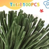 image:imageCaydo 100 Pieces Moss Green Pipe Cleaners Craft Flexible Chenille Stems Bulk for Kids DIY Arts Crafts Project and Home Decoration 6 mm x 12 InchMoss Green