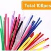 image:imageCaydo 100 Pieces Moss Green Pipe Cleaners Craft Flexible Chenille Stems Bulk for Kids DIY Arts Crafts Project and Home Decoration 6 mm x 12 InchMulticolor
