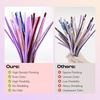 image:imageCaydo 100 Pieces Moss Green Pipe Cleaners Craft Flexible Chenille Stems Bulk for Kids DIY Arts Crafts Project and Home Decoration 6 mm x 12 InchTaro Purple