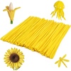 image:imageCaydo 100 Pieces Moss Green Pipe Cleaners Craft Flexible Chenille Stems Bulk for Kids DIY Arts Crafts Project and Home Decoration 6 mm x 12 InchYellow