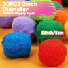 image:imageCaydo 130pcs 30pcs 2 Inch Large Pom Poms with 100pcs Wiggly Eyes Multicolor Pompoms for Valentines Day Decorations Arts and Crafts Kids DIY Projects