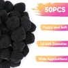 image:imageCaydo 15 inch Black Pom Poms 50Pcs Large Craft Pompoms Fuzzy Balls for Creative DIY Arts and Crafts Projects and Decorations