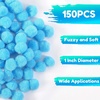 image:imageCaydo 150 Pieces Blue Craft Pom Poms 1 Inch Fuzzy Pompom Puff Balls for Arts and Crafts Projects Making and Decorations
