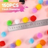 image:imageCaydo 150 Pieces White Pom Poms 1 Inch Fuzzy Craft Pompom Balls for Home Party Holiday Decor and Arts Crafts Projects Making