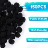 image:imageCaydo 150PCS 1 Inch Black Pom Poms Arts and Crafts Pom Poms Balls for DIY Art Creative Crafts Decorations
