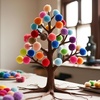 image:imageCaydo 1cm Green Pom Poms 500 Pieces Craft Pom Poms Balls for Kids Creative Arts and Crafts Project and Home Decorations20 Colors