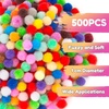 image:imageCaydo 1cm Green Pom Poms 500 Pieces Craft Pom Poms Balls for Kids Creative Arts and Crafts Project and Home Decorations20 Colors