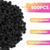 image:imageCaydo 1cm Green Pom Poms 500 Pieces Craft Pom Poms Balls for Kids Creative Arts and Crafts Project and Home DecorationsBlack