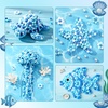 image:imageCaydo 1cm Green Pom Poms 500 Pieces Craft Pom Poms Balls for Kids Creative Arts and Crafts Project and Home DecorationsGradient Blue