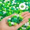 image:imageCaydo 1cm Green Pom Poms 500 Pieces Craft Pom Poms Balls for Kids Creative Arts and Crafts Project and Home DecorationsGradient Green
