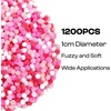 image:imageCaydo 1cm Green Pom Poms 500 Pieces Craft Pom Poms Balls for Kids Creative Arts and Crafts Project and Home DecorationsGradient Pink