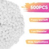image:imageCaydo 1cm Green Pom Poms 500 Pieces Craft Pom Poms Balls for Kids Creative Arts and Crafts Project and Home DecorationsWhite