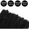 image:imageCaydo 200 Pieces Orange Pipe Cleaners for Flowers Making Craft Chenille Stems for Kids Creative DIY Art Crafts and Home Decorations 12 Inch x 6 mmBlack