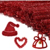 image:imageCaydo 200 Pieces Orange Pipe Cleaners for Flowers Making Craft Chenille Stems for Kids Creative DIY Art Crafts and Home Decorations 12 Inch x 6 mmGlitter Red