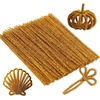 image:imageCaydo 200 Pieces Orange Pipe Cleaners for Flowers Making Craft Chenille Stems for Kids Creative DIY Art Crafts and Home Decorations 12 Inch x 6 mmGlitter Golden