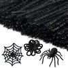 image:imageCaydo 200 Pieces Orange Pipe Cleaners for Flowers Making Craft Chenille Stems for Kids Creative DIY Art Crafts and Home Decorations 12 Inch x 6 mmGlitter Black