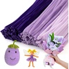 image:imageCaydo 200 Pieces Orange Pipe Cleaners for Flowers Making Craft Chenille Stems for Kids Creative DIY Art Crafts and Home Decorations 12 Inch x 6 mmGradient Purple
