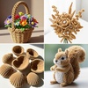 image:imageCaydo 200 Pieces Orange Pipe Cleaners for Flowers Making Craft Chenille Stems for Kids Creative DIY Art Crafts and Home Decorations 12 Inch x 6 mmLight Brown