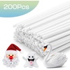 image:imageCaydo 200 Pieces Orange Pipe Cleaners for Flowers Making Craft Chenille Stems for Kids Creative DIY Art Crafts and Home Decorations 12 Inch x 6 mmWhite