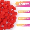 image:imageCaydo 200 Pieces Red Pom Poms 1 Inch Fluffy Craft Pompom Balls for Home Party Mothers Day Decor and Arts Crafts Projects MakingRed