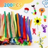 image:imageCaydo 200 Pieces Thick Pipe Cleaners Craft Supplies 20 Colors Chenille Stems for Kids Craft Projects and Valentines Day Decoration 9 mm x 12 Inch