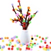 image:imageCaydo 2400 Pieces 1cm Pom Poms Multicolor Small Pompom Balls with 100 Pieces Wiggly Eyes for Kids Arts Crafts Projects and Home Decorations1cm