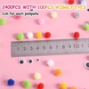 image:imageCaydo 2400 Pieces 1cm Pom Poms Multicolor Small Pompom Balls with 100 Pieces Wiggly Eyes for Kids Arts Crafts Projects and Home Decorations1cm