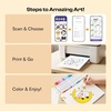image:imageCaydo 3 Canvas Custom Diamond Painting Kit with Create Your Own Coloring Book for Kids with APP  40 Sheets 160gsm AcidFree Drawing Paper Blank for Gifts
