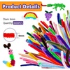 image:imageCaydo 3000 Pieces 40 Colors Pipe Cleaners Craft Supplies with 100 Pieces Wiggle Eyes Soft Chenille Stems for Kids DIY Creative Crafts Decoration 6 mm x 12 Inch