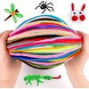 image:imageCaydo 3000 Pieces 40 Colors Pipe Cleaners Craft Supplies with 100 Pieces Wiggle Eyes Soft Chenille Stems for Kids DIY Creative Crafts Decoration 6 mm x 12 Inch