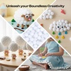 image:imageCaydo 300PCS Black Pom Poms with 100PCS Wiggle Eyes 1 Inch Pom Pom Balls for Kids Art and Craft Projects Making and Classroom Craft ActivitiesWhite