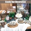 image:imageCaydo 4 Pieces 78 Inch Wood Slices for Centerpieces Natural Round Wood with Bark for Table Centerpiece Decoration Parties Wedding Housewarming
