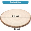 image:imageCaydo 4 Pieces 910 Inch Wood Slices Wood Slices for Centerpieces Unfinished Wood Rounds for Wedding Decoration Painting Projects Baby Showers
