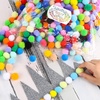 image:imageCaydo 400 Pieces 1 Inch Pom Poms for Crafts 20 Colors Bulk Pompom Balls for Home Decorations and Kids Creative Craft DIY Material1inch