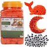 image:imageCaydo 400 pcs  300 Pieces Green Pom Poms for Crafts with 100 Wiggle Eyes 1 Inch Craft Pompom Balls for Kids Creative DIY Crafts and Easter DecorationsOrange