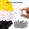 image:imageCaydo 400 pcs  300 Pieces Green Pom Poms for Crafts with 100 Wiggle Eyes 1 Inch Craft Pompom Balls for Kids Creative DIY Crafts and Easter DecorationsWhite