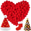 image:imageCaydo 400 pcs  300 Pieces Green Pom Poms for Crafts with 100 Wiggle Eyes 1 Inch Craft Pompom Balls for Kids Creative DIY Crafts and Easter DecorationsRed