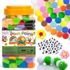 image:imageCaydo 400 pcs  300 Pieces Green Pom Poms for Crafts with 100 Wiggle Eyes 1 Inch Craft Pompom Balls for Kids Creative DIY Crafts and Easter DecorationsMulticolor