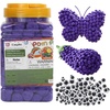image:imageCaydo 400 pcs  300 Pieces Green Pom Poms for Crafts with 100 Wiggle Eyes 1 Inch Craft Pompom Balls for Kids Creative DIY Crafts and Easter DecorationsPurple