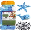 image:imageCaydo 400 pcs  300 Pieces Green Pom Poms for Crafts with 100 Wiggle Eyes 1 Inch Craft Pompom Balls for Kids Creative DIY Crafts and Easter DecorationsGradient Blue